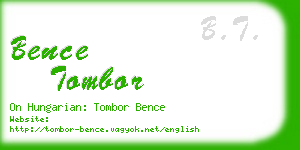 bence tombor business card
